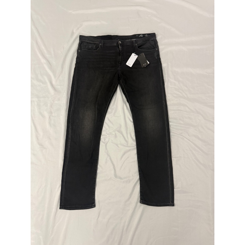 Armani Exchange J13 Slim Fit Jeans Mens 40 Black Faded Denim 7VZJ13 Z1APZ NWT